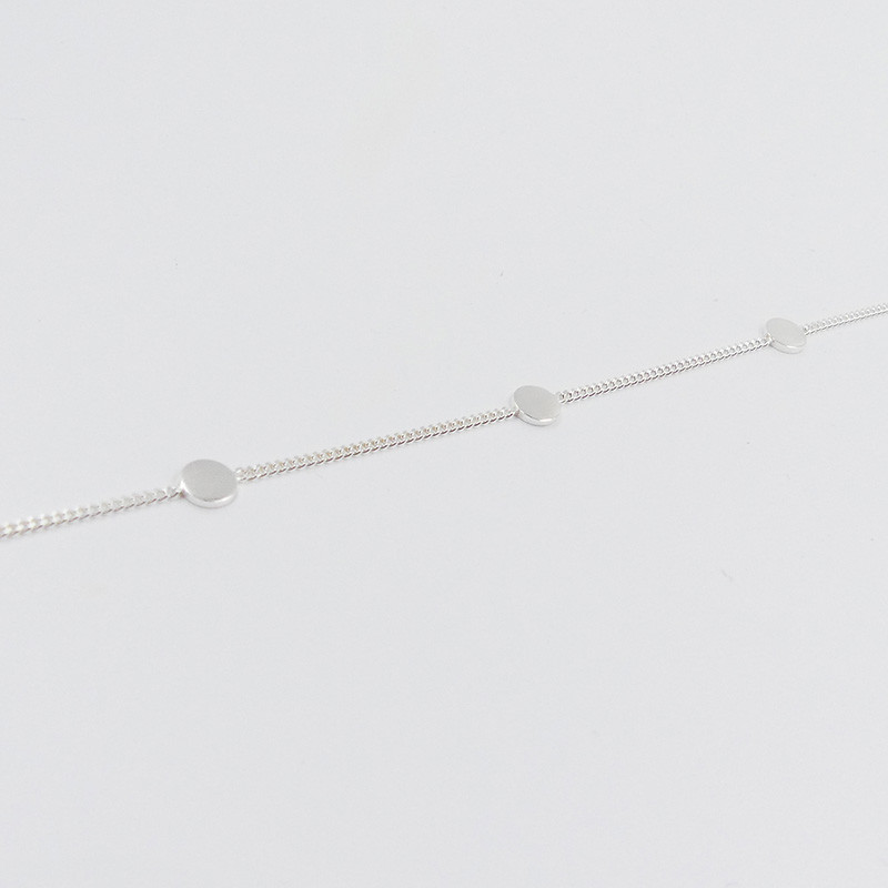 Bracelet de cheville Argent pastilles