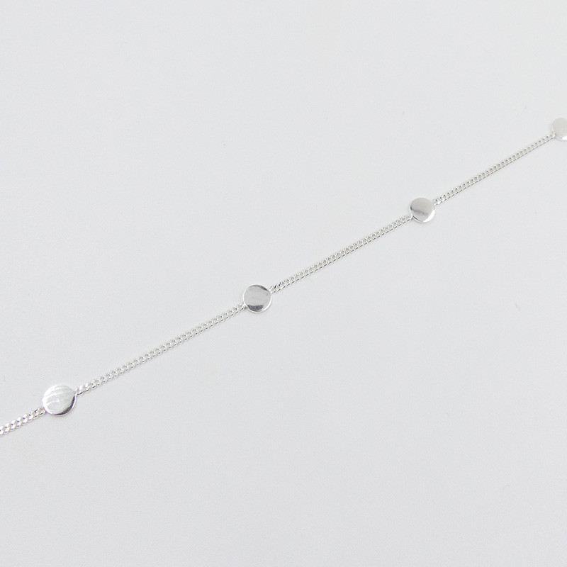 Bracelet de cheville Argent pastilles