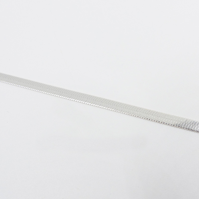 Collier Argent maille serpent plat