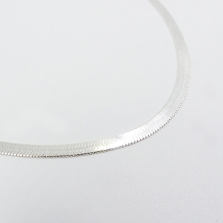 Collier Argent maille serpent plat