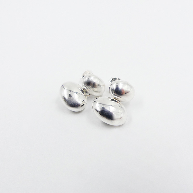 Boucles d'oreilles Argent double galets