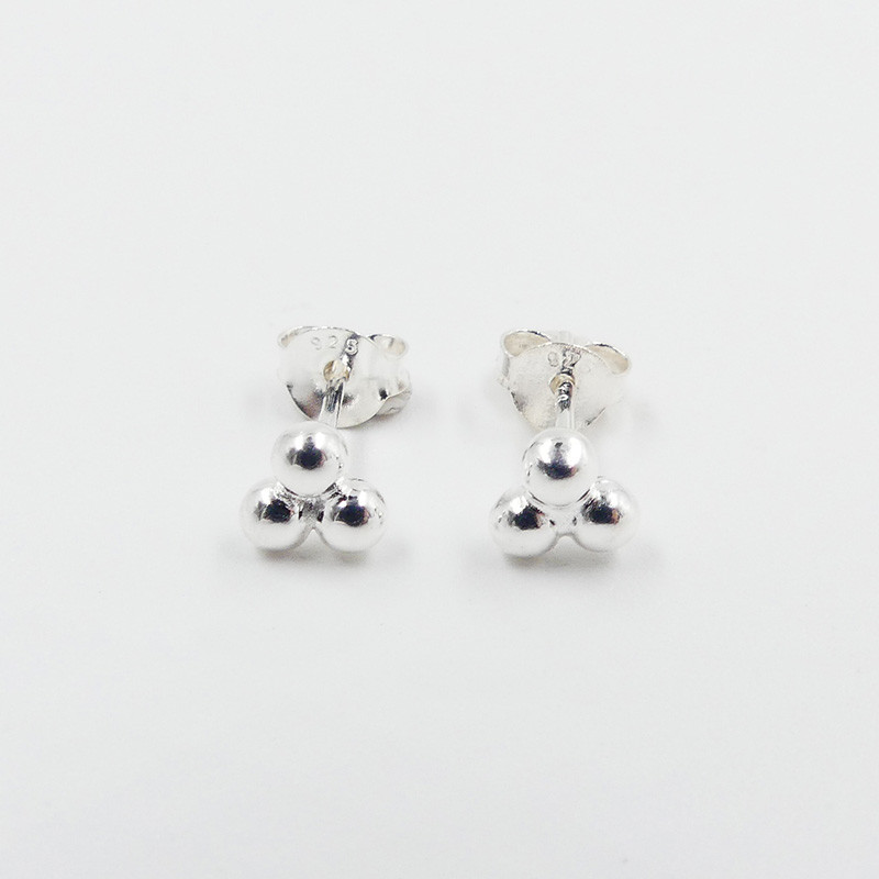 Clous d'oreilles Argent triples points