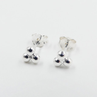 Clous d'oreilles Argent triples points
