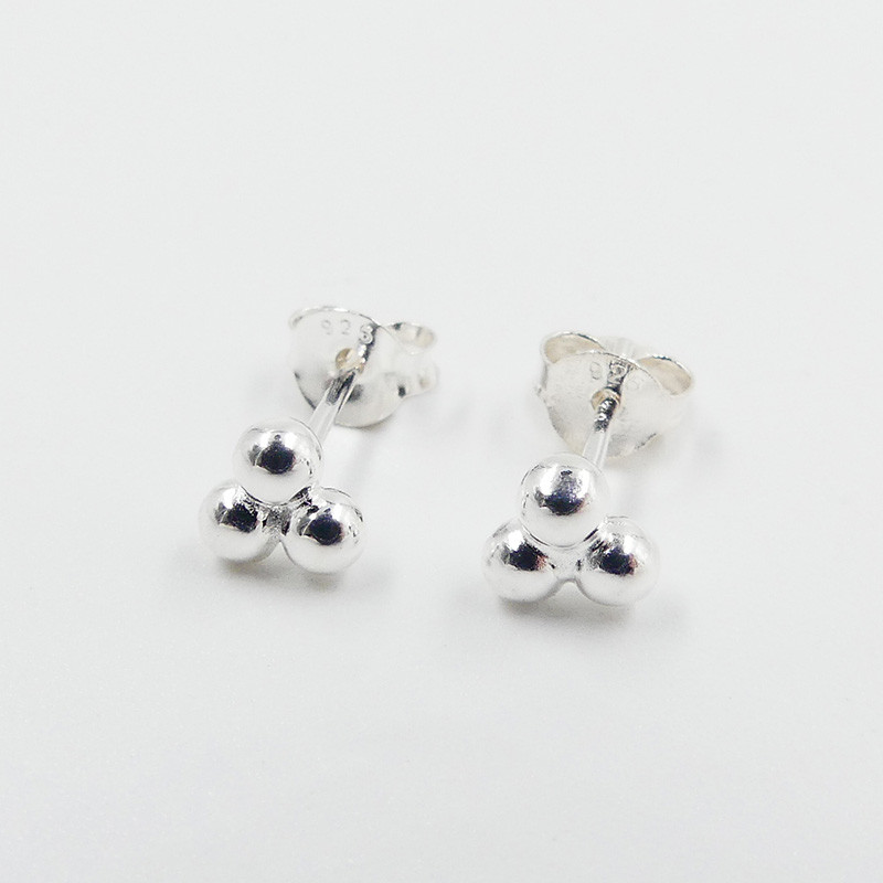 Clous d'oreilles Argent triples points