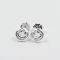 Clous d'oreilles Argent Happy Face