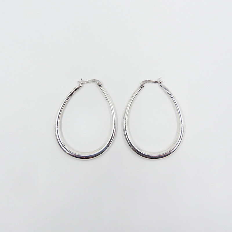 Créoles Ovales Évasées Argent