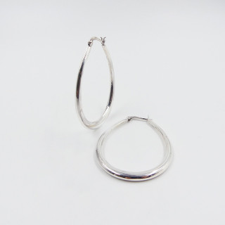 Créoles Ovales Évasées Argent