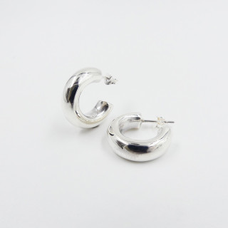 Créoles Argent Bouées 20 mm