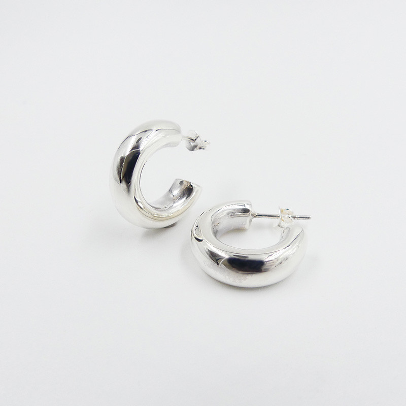 Créoles Argent Bouées 20 mm