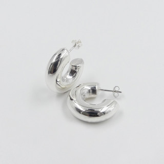 Créoles Argent Bouées 25 mm