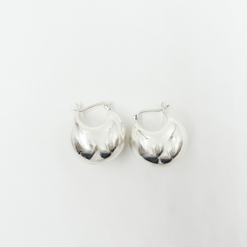 Créoles Argent panier miroir