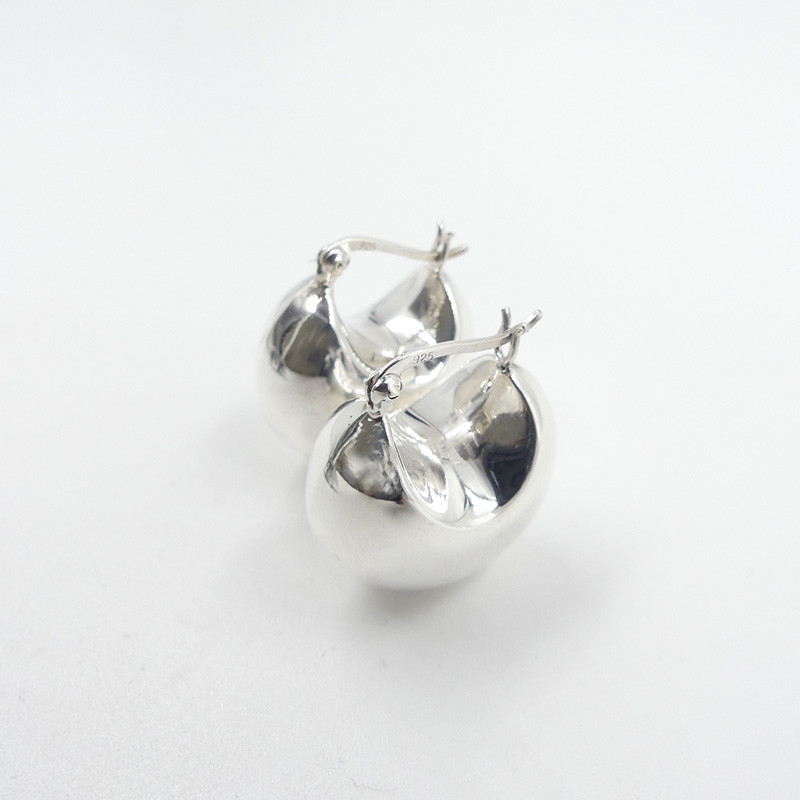 Créoles Argent panier miroir