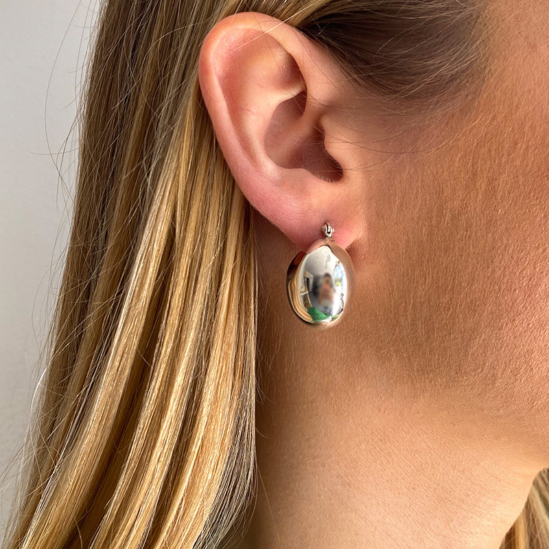 Créoles Argent panier miroir