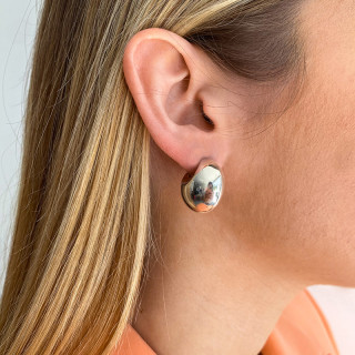 Créoles Argent panier miroir puce