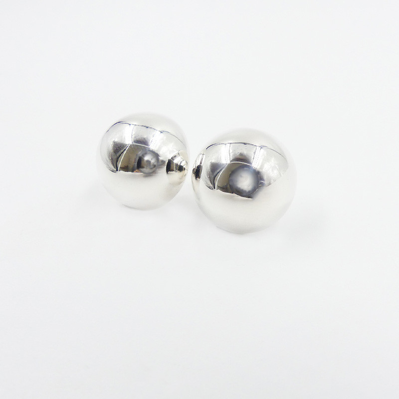 Clous d'oreilles demi-boules Argent 16 mm