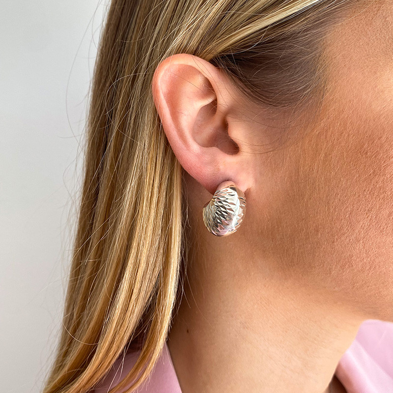 Créoles Argent panier mandala