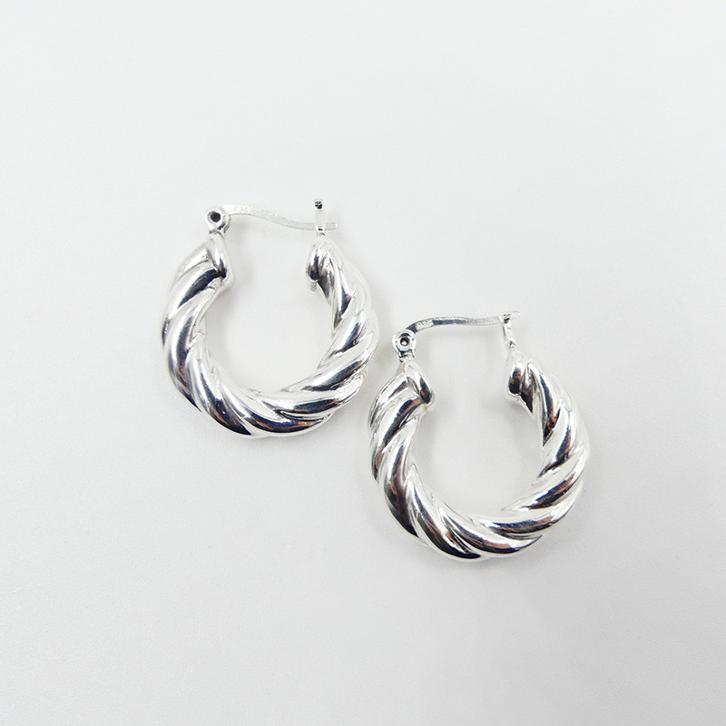 Créoles Argent Torsadées