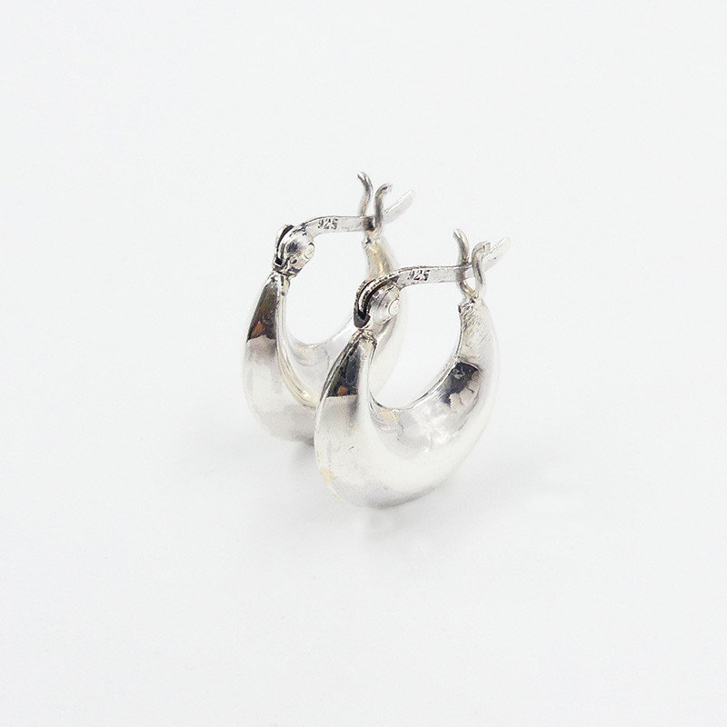 Créoles Argent Épaisses 10 mm