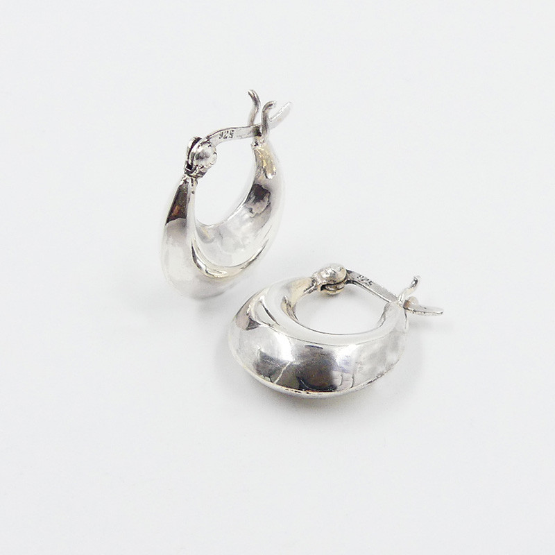 Créoles Argent Épaisses 10 mm