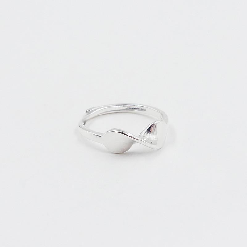 Bague Argent infinity torsadée ajustable