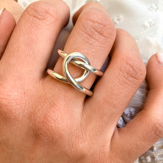 Bague Argent nouée ajustable