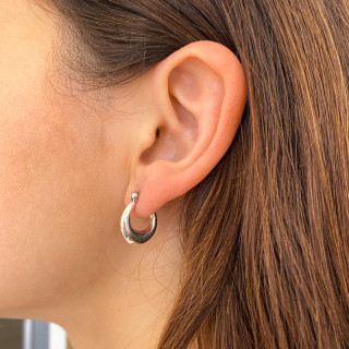 Créoles Argent Épaisses 10 mm