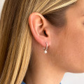 Boucles d'oreilles Argent rectangle perles