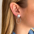 Boucles d’oreilles Argent double ovales
