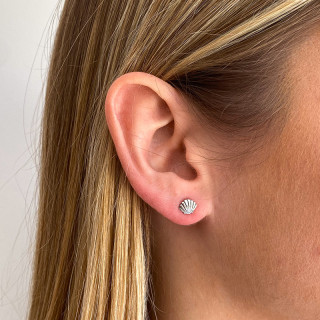Clous d'oreilles Argent coquillage