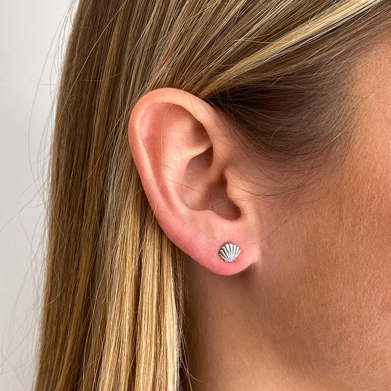 Clous d'oreilles Argent coquillage