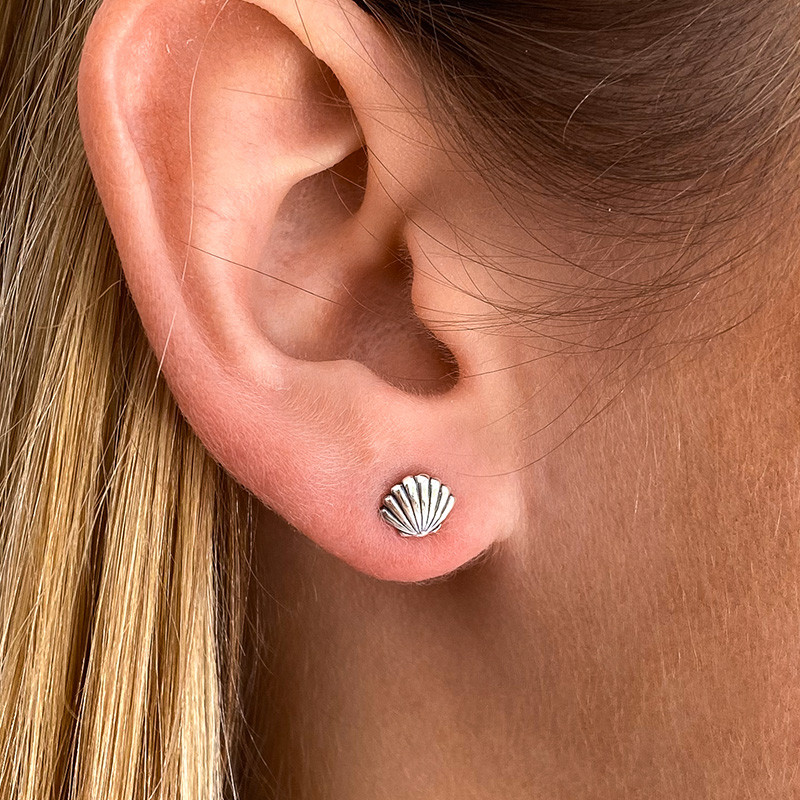 Clous d'oreilles Argent coquillage