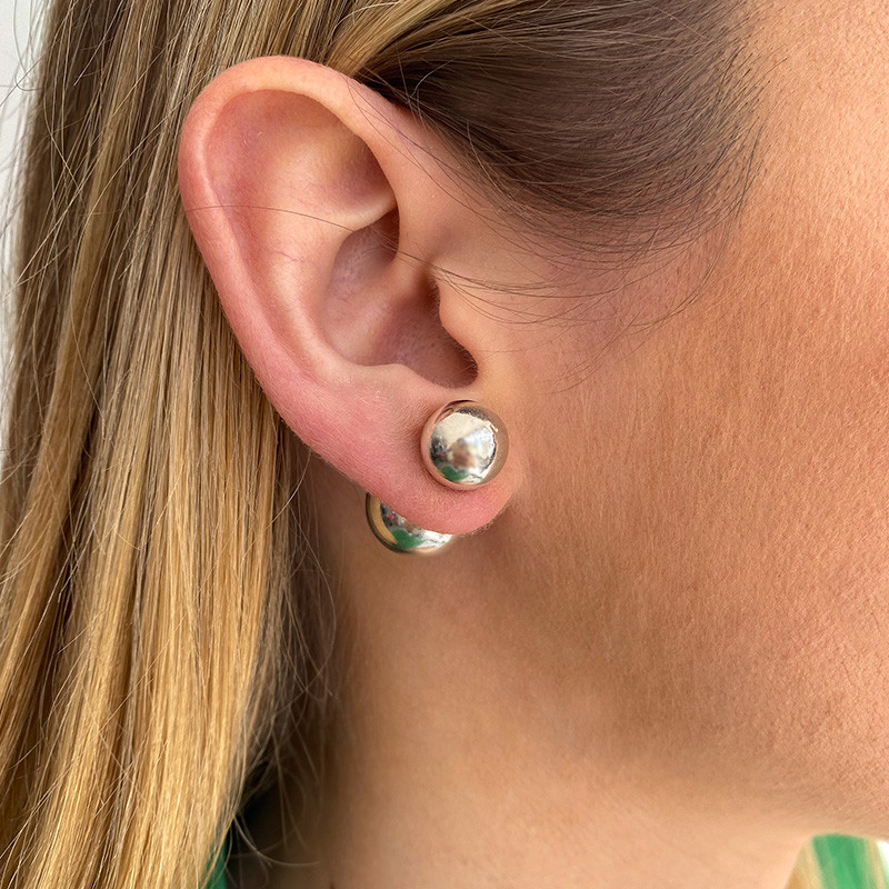 Boucles d'oreilles double boules