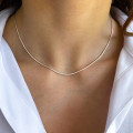 Collier Argent maille serpent ronde