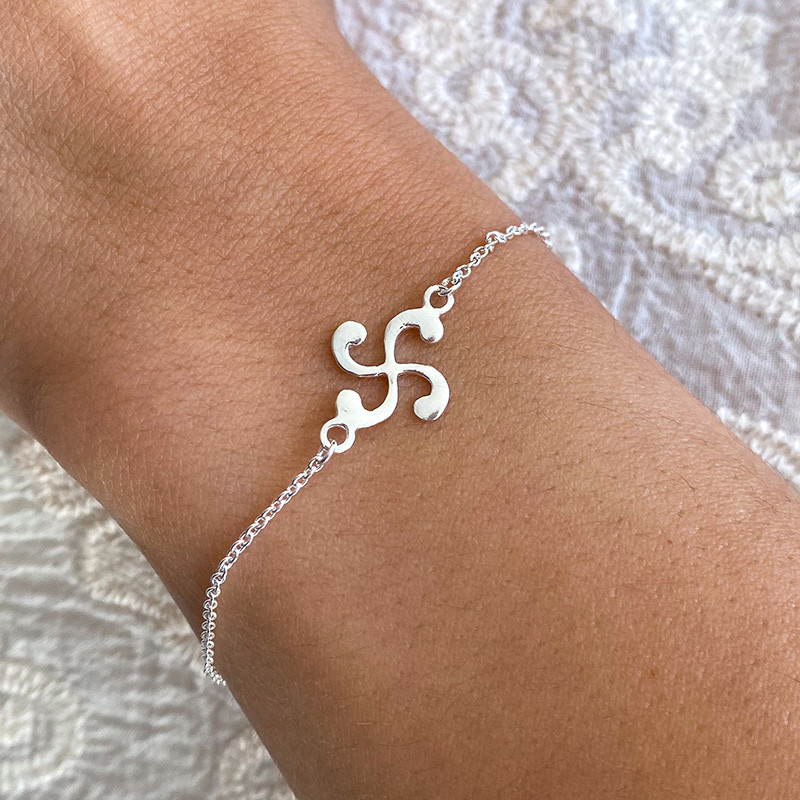 Bracelet Argent Croix basque