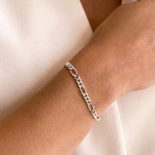 Bracelet Argent gourmette épaisse
