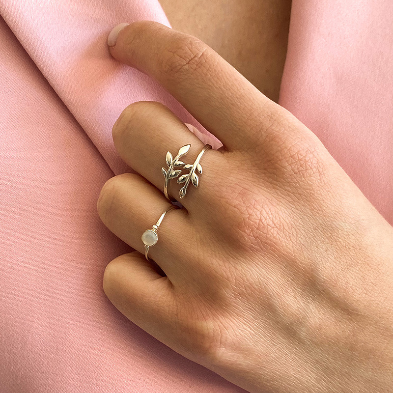 Bague Argent fine Nacre