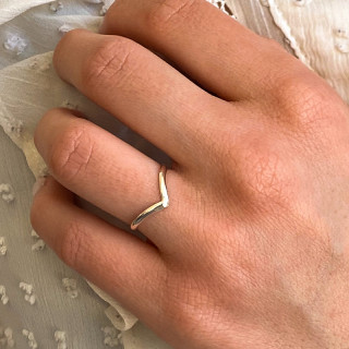 Bague Argent Chevron