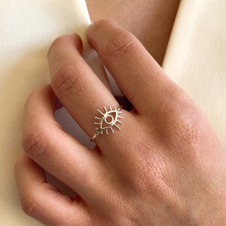 Bague fine Argent Oeil