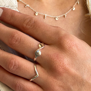 Bague Argent infinity torsadée ajustable