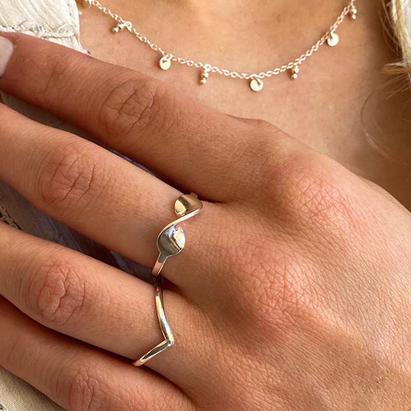 Bague Argent infinity torsadée ajustable