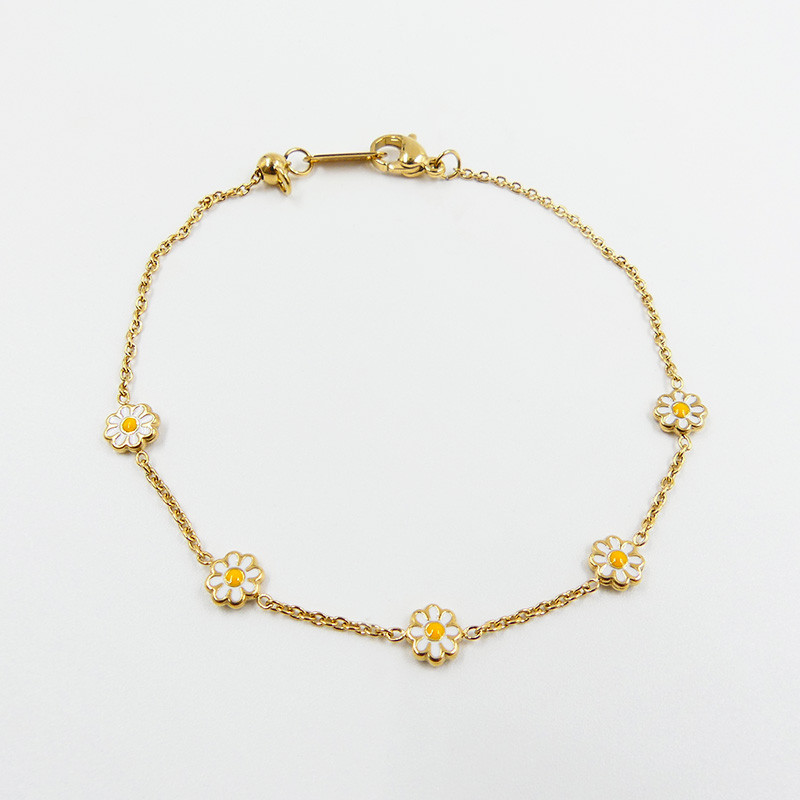 Bracelet acier doré Daisy