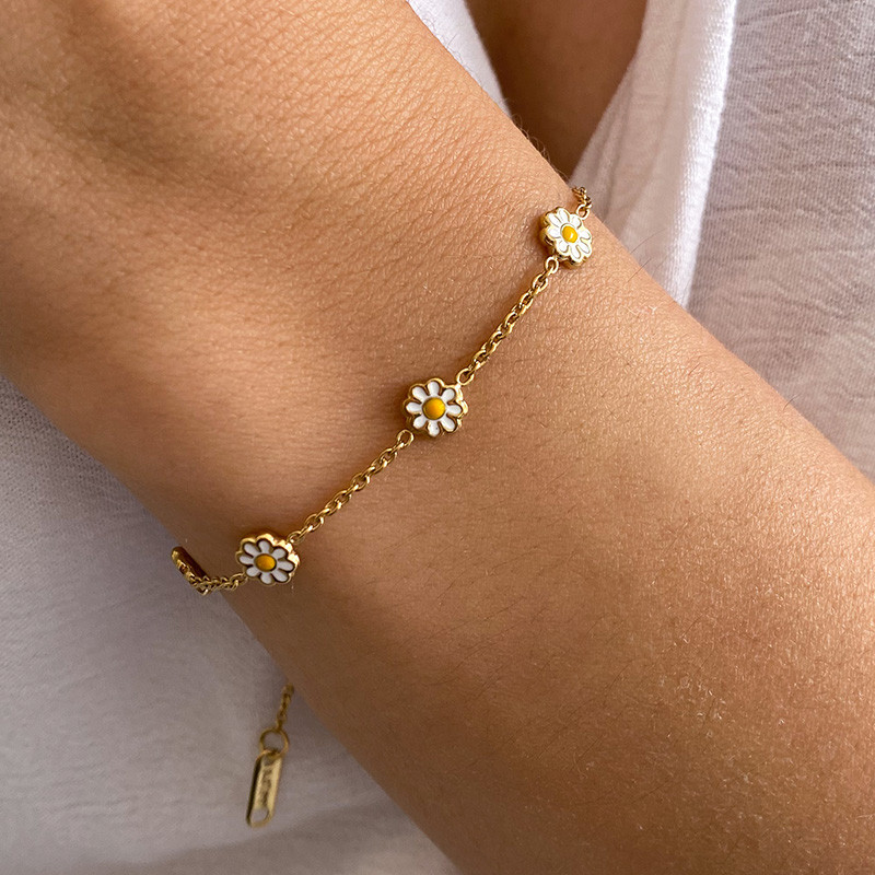 Bracelet acier doré Daisy