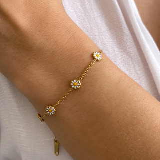 Bracelet acier doré Daisy