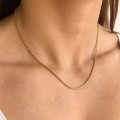 Collier acier doré maille torsadée