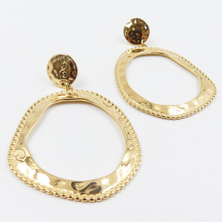 Boucles d’oreilles acier pendantes ronds