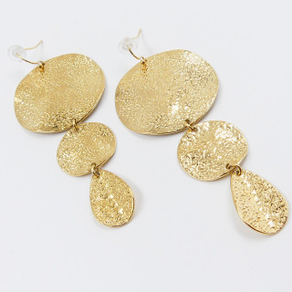 Boucles d’oreilles acier pendantes pétales