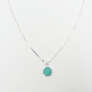 Collier Argent Amazonite