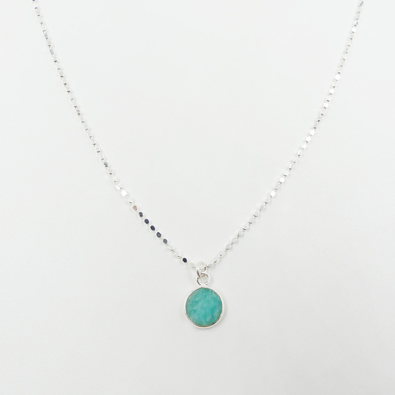 Collier Argent Amazonite