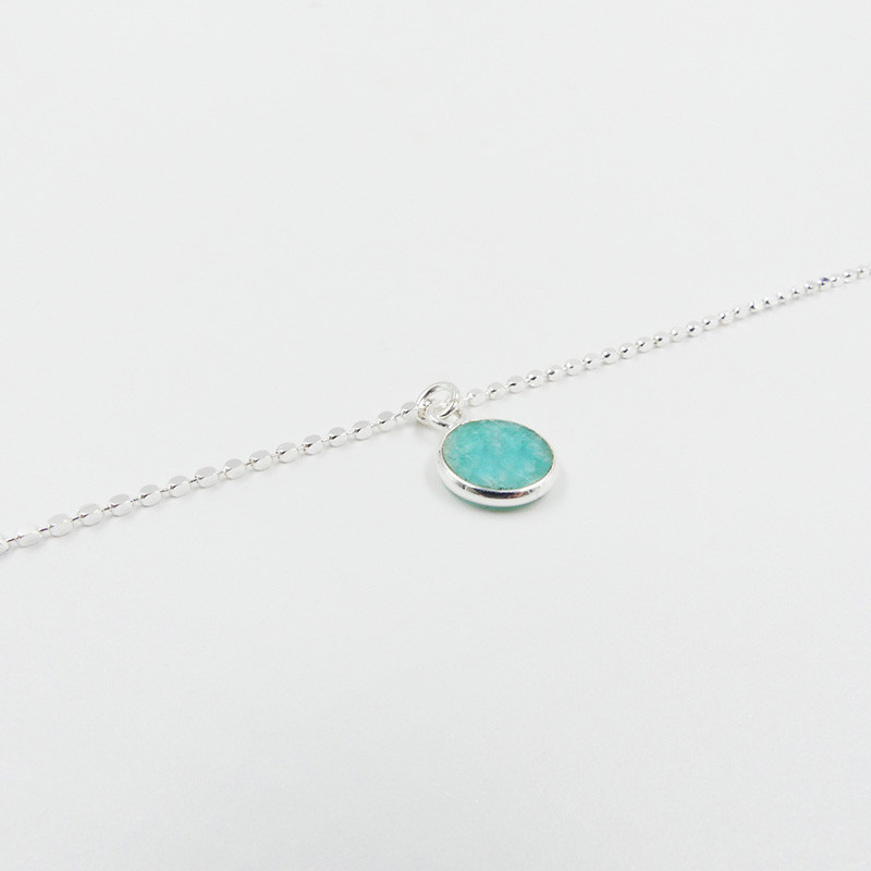 Collier Argent Amazonite