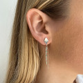 Boucles d'oreilles Argent Losange Chrysoprase